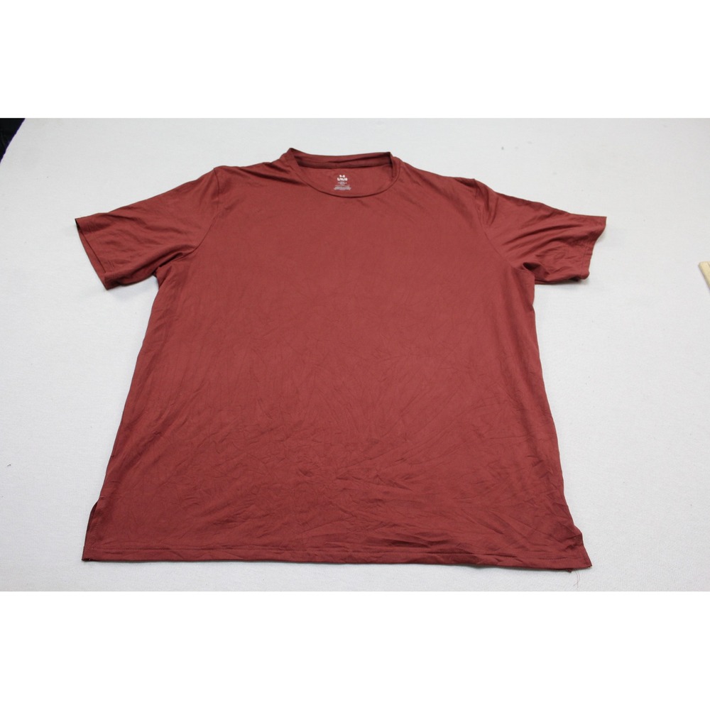 Under Armour T-Shirt Mens Large Red Excellent Short Sleeve Loose Fit Workout